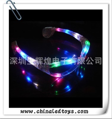 工廠價(jià)格 多種模式發(fā)光眼鏡 10/12燈任您挑選